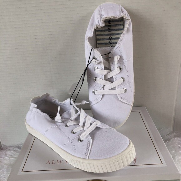 West Loop Women's Lace Up Sneakers Walking Shoes Size Small 4/6 Memory Foam New - Picture 4 of 16